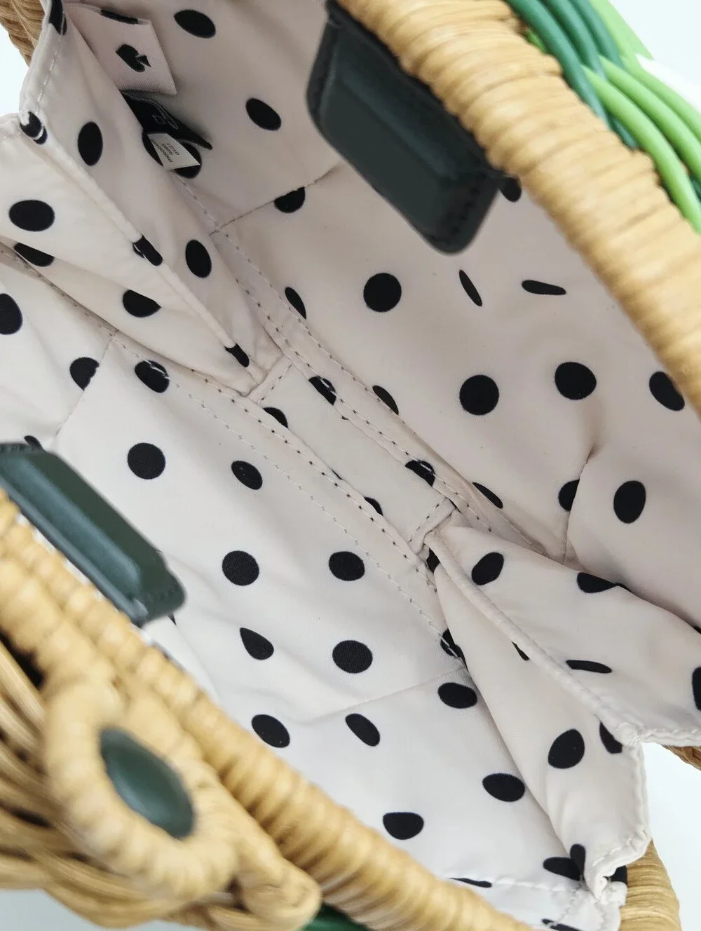 NEW KATE SPADE HOPPKINS WICKER FROG BAG - Picture 7 of 9